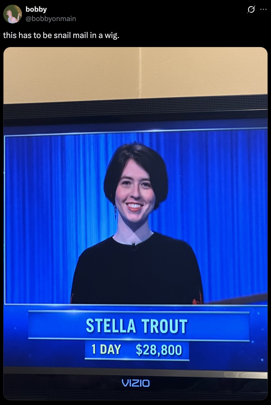 So we're just ignoring the name